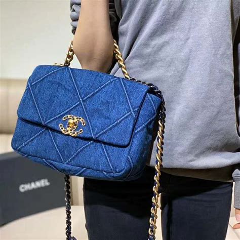 chanel denim 19 flap bag